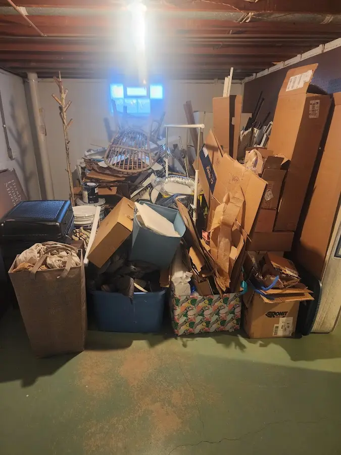 Roll-off dumpster container at job site for Yard Waste Dumpster Rental in Shaker Heights